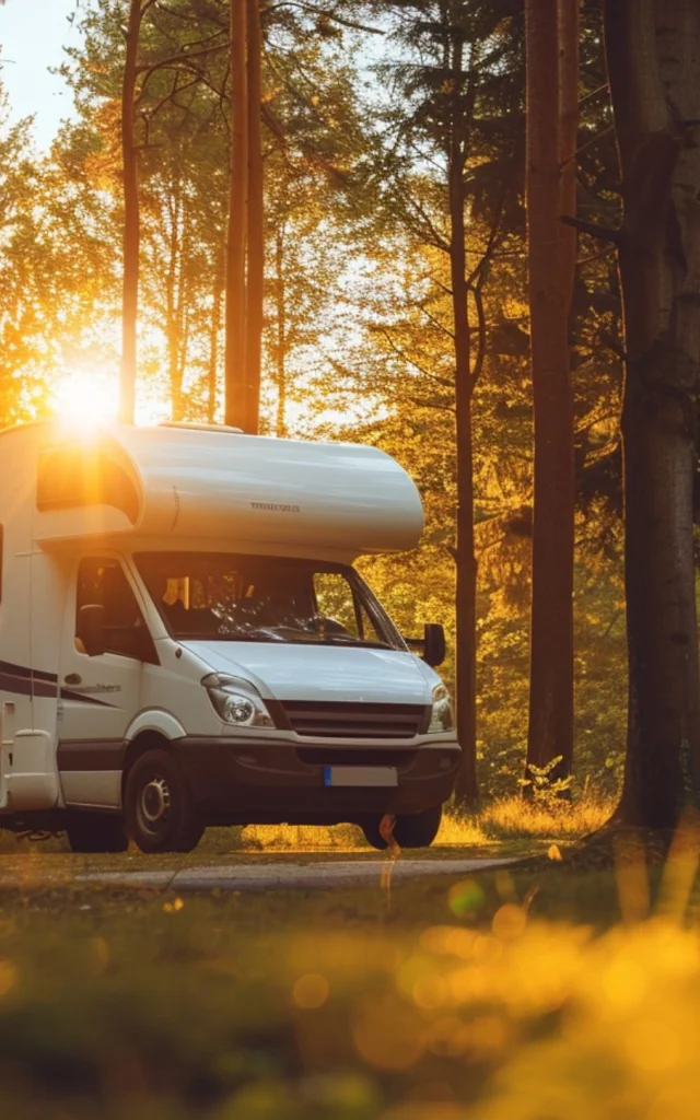 Camping Car Natur Caux Seine Sonnenuntergang Csnt
