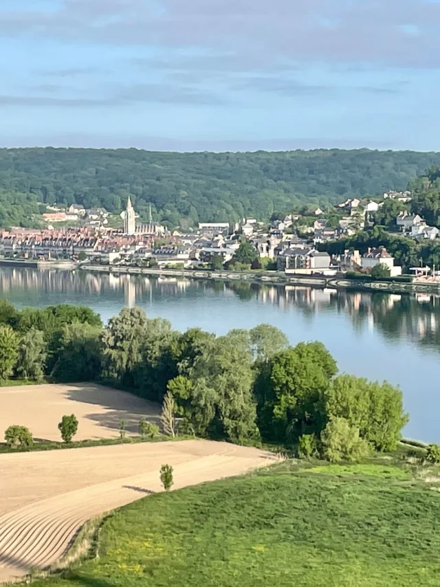 Caudebec En Caux Rives En Seine 2022 Panorama Grote Hoek Gemeente Csnt