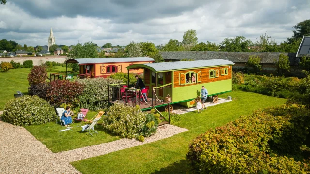 Caux Seine Normandie July 2018 Roulottes Hébergement Insolite Drone Press