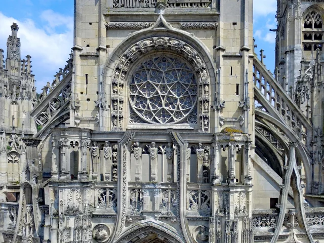 Rives En Seine July 2016 Eglise Notre Dame De Caudebec En Caux Aerial View Rosace Jf Drone N Caux