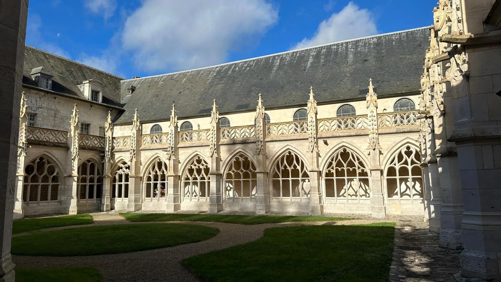 Saint Wandrille Rancon November 2023 Abbaye De Fontenelle View Cloitre Regle Saint Benoit Csnt