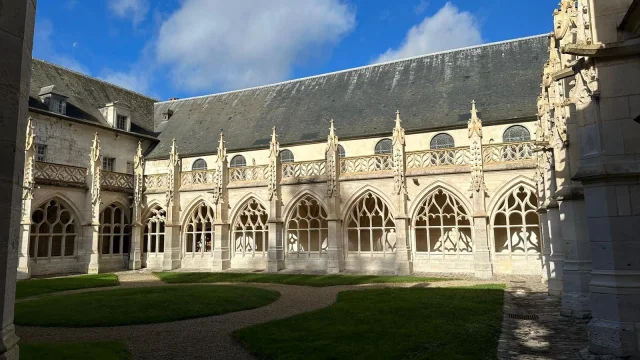 Saint Wandrille Rancon November 2023 Abbaye De Fontenelle View Cloitre Regle Saint Benoit Csnt