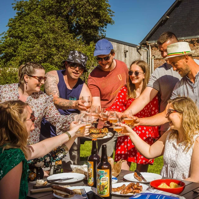 Terres De Caux juli 2018 Week End 76 Amis Groupe Jeunes Seine Mer Barbecue Normandie Drone Press