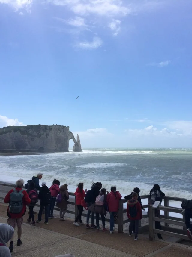 Etretat August 2017 Le Perrey Plage Group visit Falaises Csnt